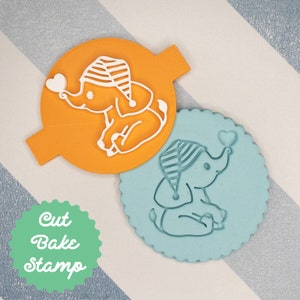 Ellie the Elephant Cookie Biscuit Embosser Stamp New Baby Shower Fondant Cake Decorating Icing