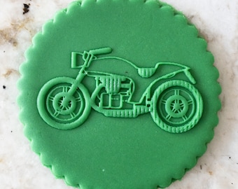 Motorbike POPup Embosser Stamp Fondant Cake Decorating Icing Fathers Day