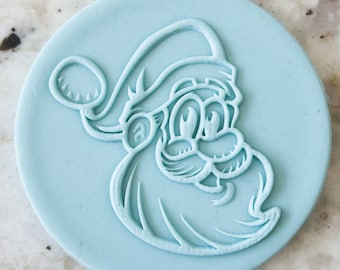 Cute Santa Face POPup Embosser Cookie Biscuit Stamp Fondant Cake Decorating Icing Cupcakes Stencil Christmas