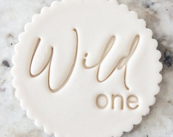 Wild One Baby Cookie Biscuit Stamp Fondant Cake Decorating Icing Cupcakes Stencil Clay