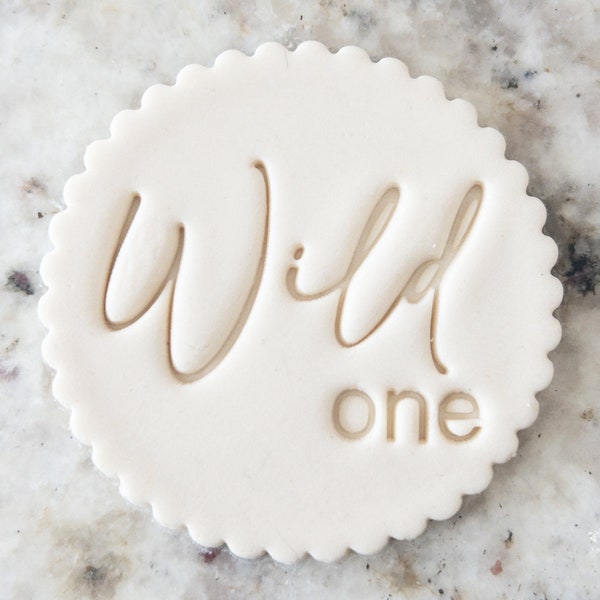 Wild One Baby Cookie Biscuit Stamp Fondant Cake Decorating Icing Cupcakes Stencil Clay