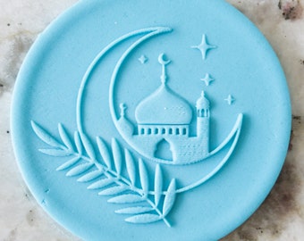 Moon and Mosque POPup Embosser Cookie Biscuit Stamp Fondant Cake Decorating Icing Cupcakes Stencil Eid Islamic