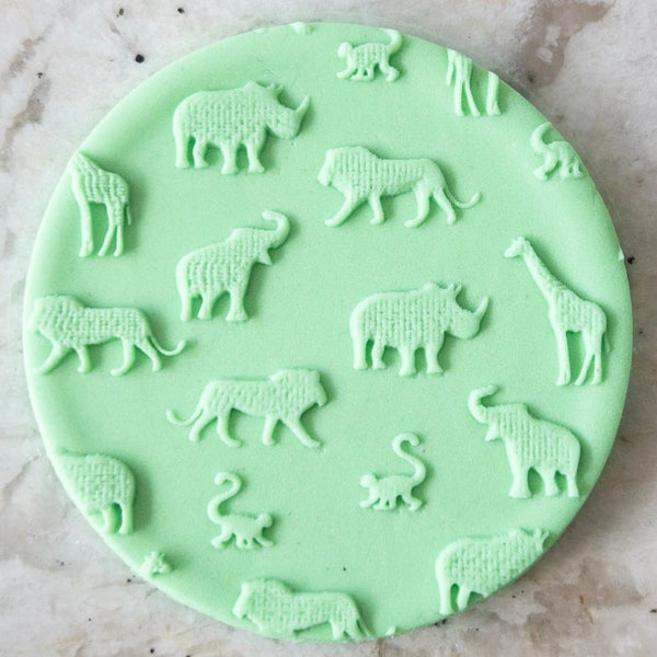 Jungle Animal Motif Halloween POPup Embosser Biscuit Biscuit Tampon Fondant Gâteau Décoration Glaçage Cupcakes Argile Pochoir