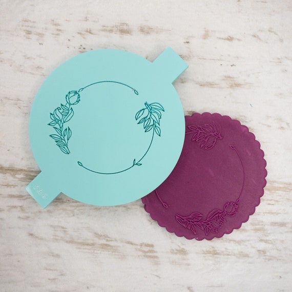 Rose Link Biscuit Cookie POPup Embosser Stamp Fondant Cake Decorating Icing