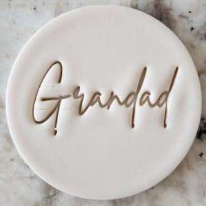Grandad Script Cookie Keks Stempel Fondant Kuchen Dekorieren Icing Cupcakes Schablone Vatertag