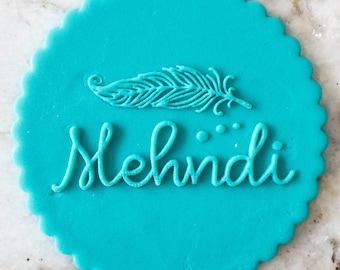 Mehndi Biscuit Cookie POPup Embosser Stamp Fondant Cake Decorating Icing Cupcakes Stencil Hindu Indian