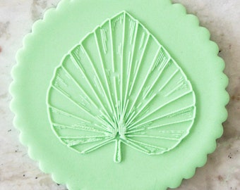 Palm Leaf Jungle POPup Embosser Cookie Biscuit Stamp Fondant Cake Decorating Icing Cupcakes Clay Stencil