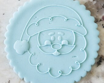 Süßer Weihnachtsmann Gesicht 2 POPup Prägung Keks Keks stempel Fondant Kuchen Dekoration i-Tüpfelchen Cupcakes Schablone Weihnachten