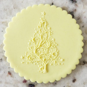 Christmas Tree POPup Embosser Cookie Biscuit Stamp Fondant Cake Decorating Icing Cupcakes Stencil Christmas