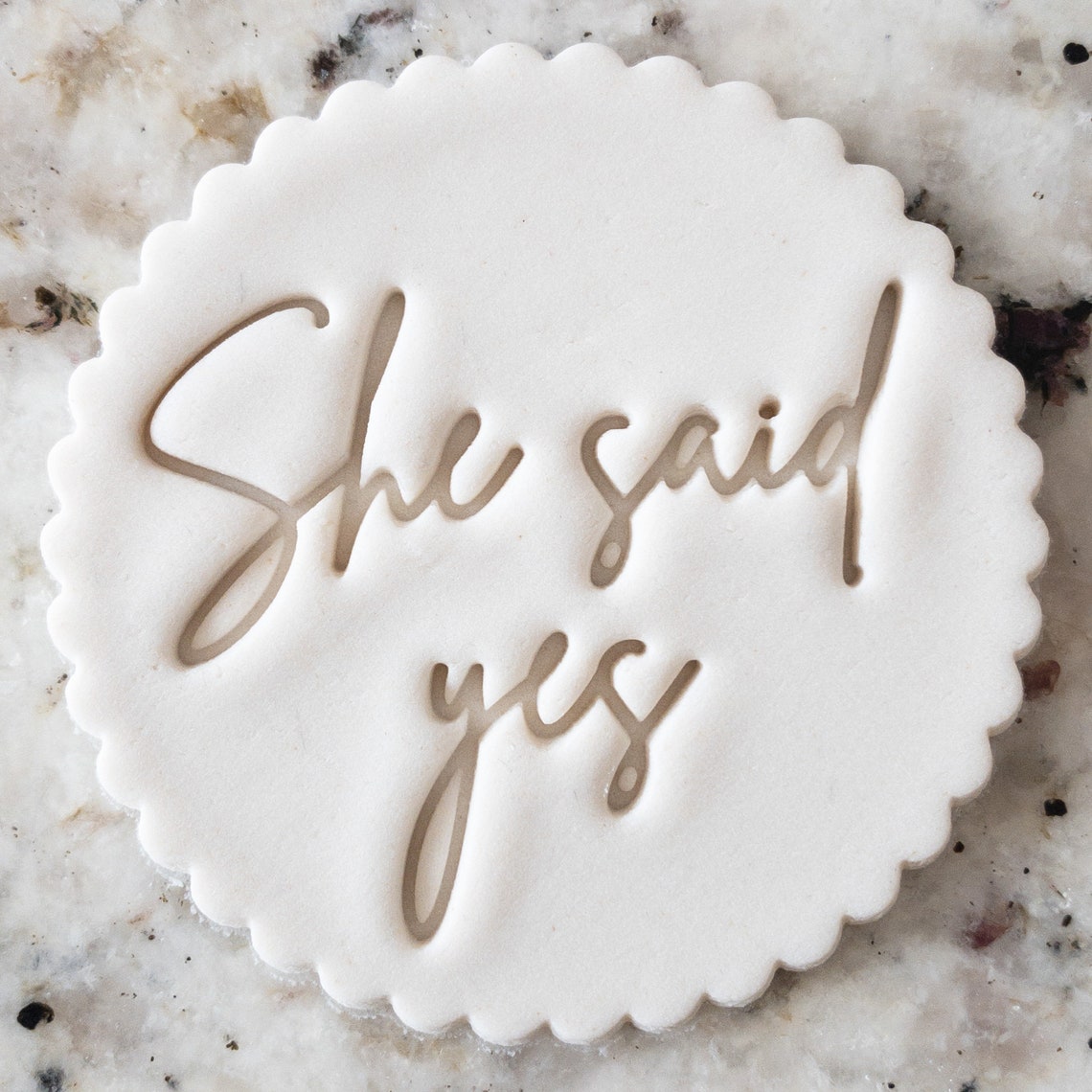 She Said Yes Cookie Biscuit Stamp Fondant Cake Decorating Etsy UK