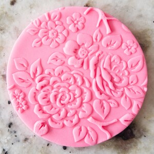 バーボン ローズ パターン ビスケット クッキー ポップアップ エンボッサー スタンプ フォンダン ケーキ デコレーション アイシング 花 バレンタイン ウェディング