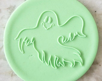 Spooky Ghost Halloween POPup Embosser Cookie Biscuit Stamp Fondant Cake Decorating Icing Cupcakes Clay Stencil