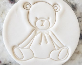 Hugo The Bear Cookie Biscuit Stamp Fondant Cake Decorating Icing Cupcakes Stencil Baby Clay