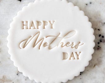 Happy Mothers Day Mixed Font 6 Cookie Biscuit Stamp Fondant Cake Decorating Icing Cupcakes Stencil Mum
