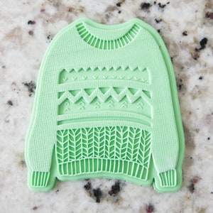 Christmas Jumper Biscuit Cookie POPup Embosser Stamp & Cutter Fondant Cake Decorating Icing Stencil Christmas