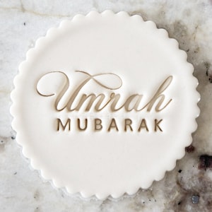 Umrah Mubarak Gemengd Lettertype Koekje Biscuit Stempel Fondant Taart Decoreren Suikerglazuur Cupcakes Stencil Ramadan Eid