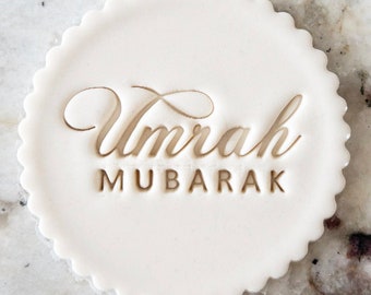 Umrah Mubarak gemengd lettertype Cookie Biscuit stempel Fondant taart versieren Icing Cupcakes stencil Ramadan Eid