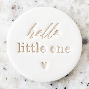 Hallo Kleine mit Herz Baby Cookie Keks Stempel Fondant Kuchen dekorieren Icing Cupcakes Schablone Clay