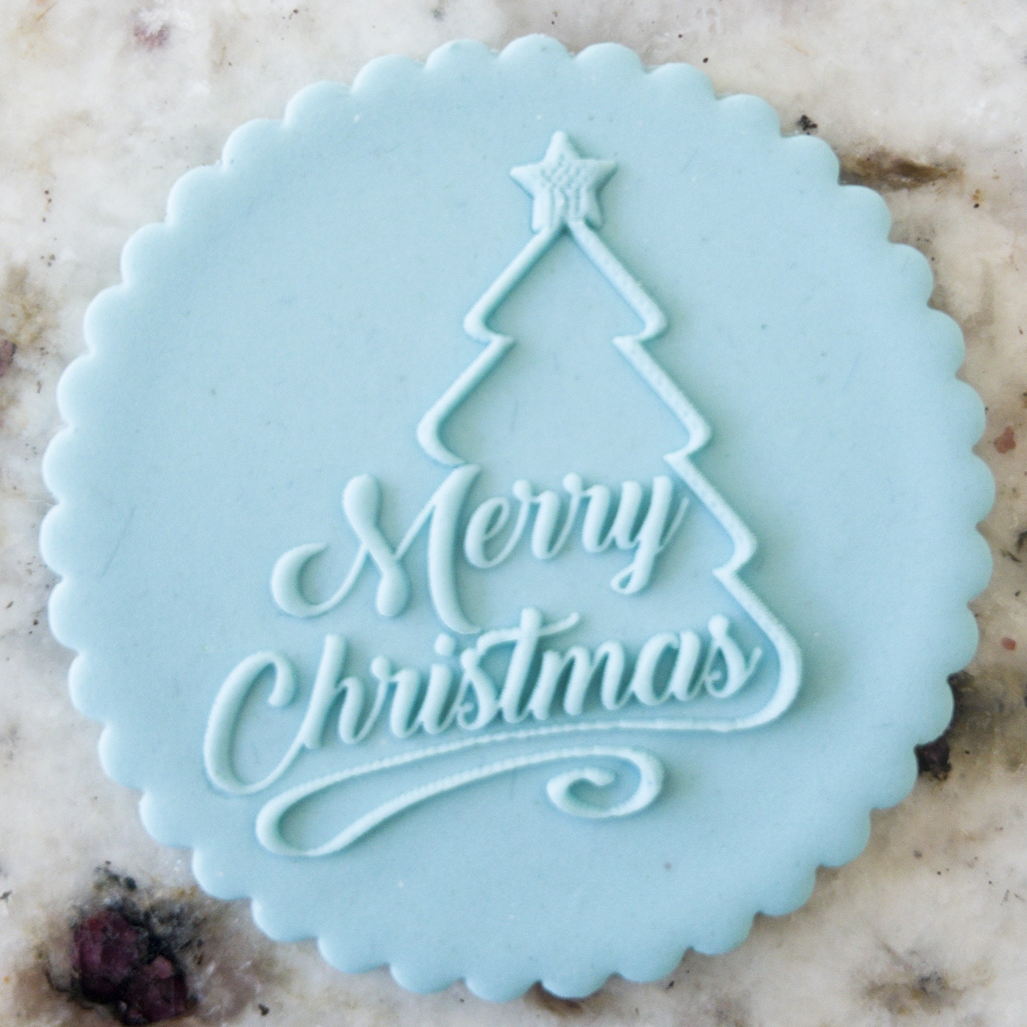 Christmas Xmas Cupcake Cookie Stamp Embosser for Icing Fondant 