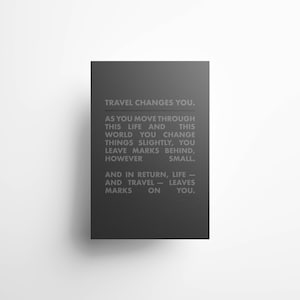 Anthony Bourdain Travel Quote, Inspirational Wall Art | GREY