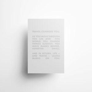 Anthony Bourdain Travel Quote, Inspirational Wall Art | WHITE