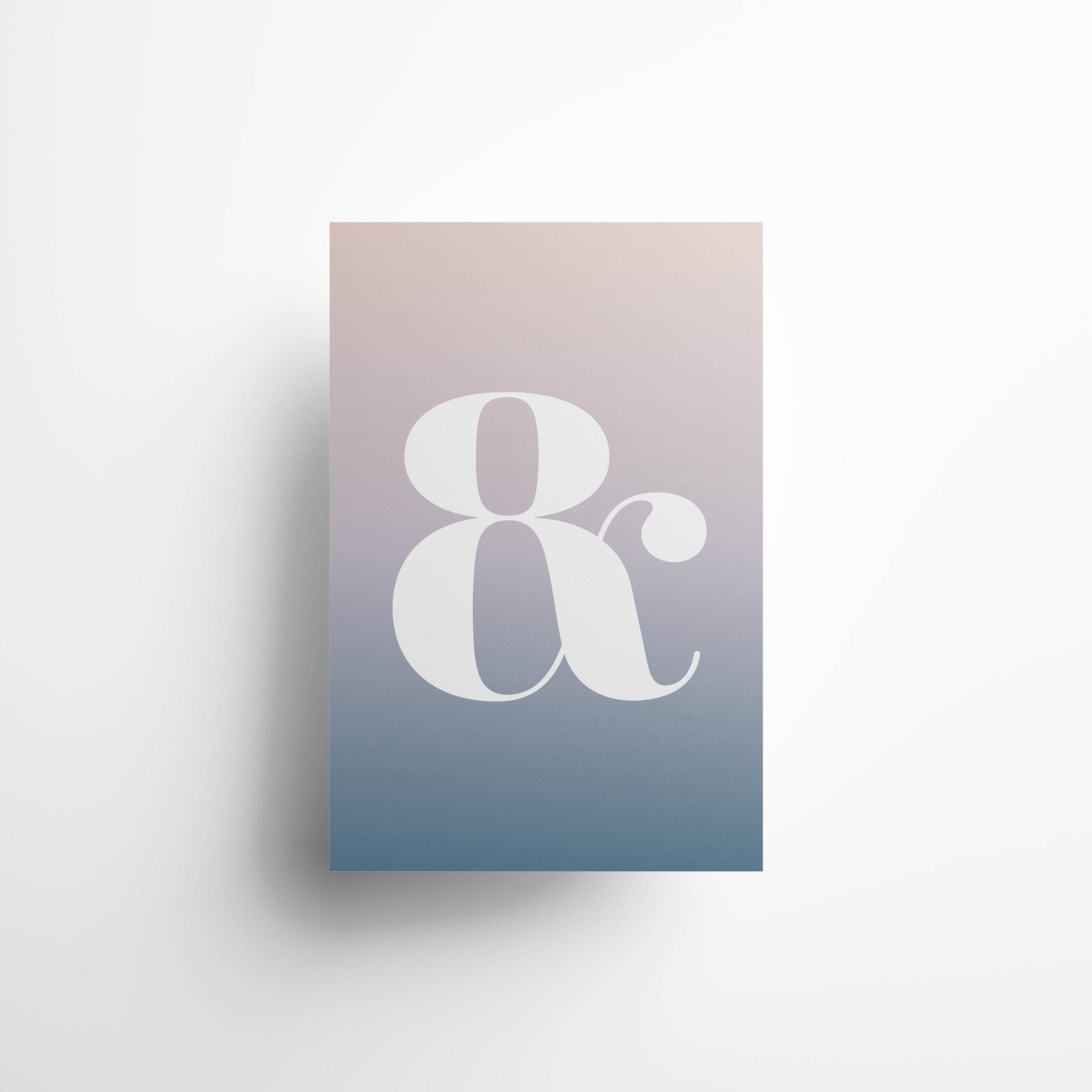 Pastel Ampersand Print Minimalist Etsy