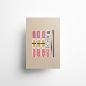 Sushi Lover Poster | Japanese Illustration