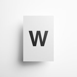Helvetica Brief W Druck | Schwarz und Weiß Minimalist