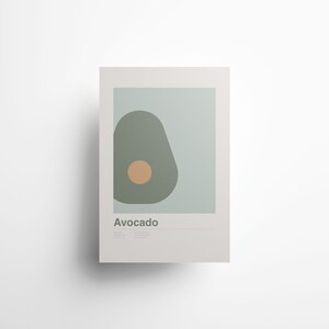 Green Avocado Print | Minimalist Style Kitchen Gift