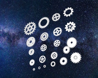 STL file: Mechanical Gear - 21 gears for engines, clocks, robots, electric motors, bicycles, trains for 3D Printing - Download