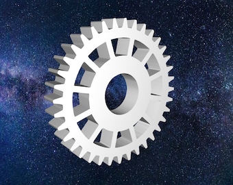 STL file: Mechanical Gear - Part for engines, clocks, robots, electric motors, bicycles, trains for 3D Printing - Download