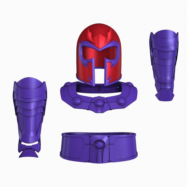 Costume armor set for Cosplay 3d model for 3d printing - 3D Model STL file Helmet Neck Forearm Shin Belt