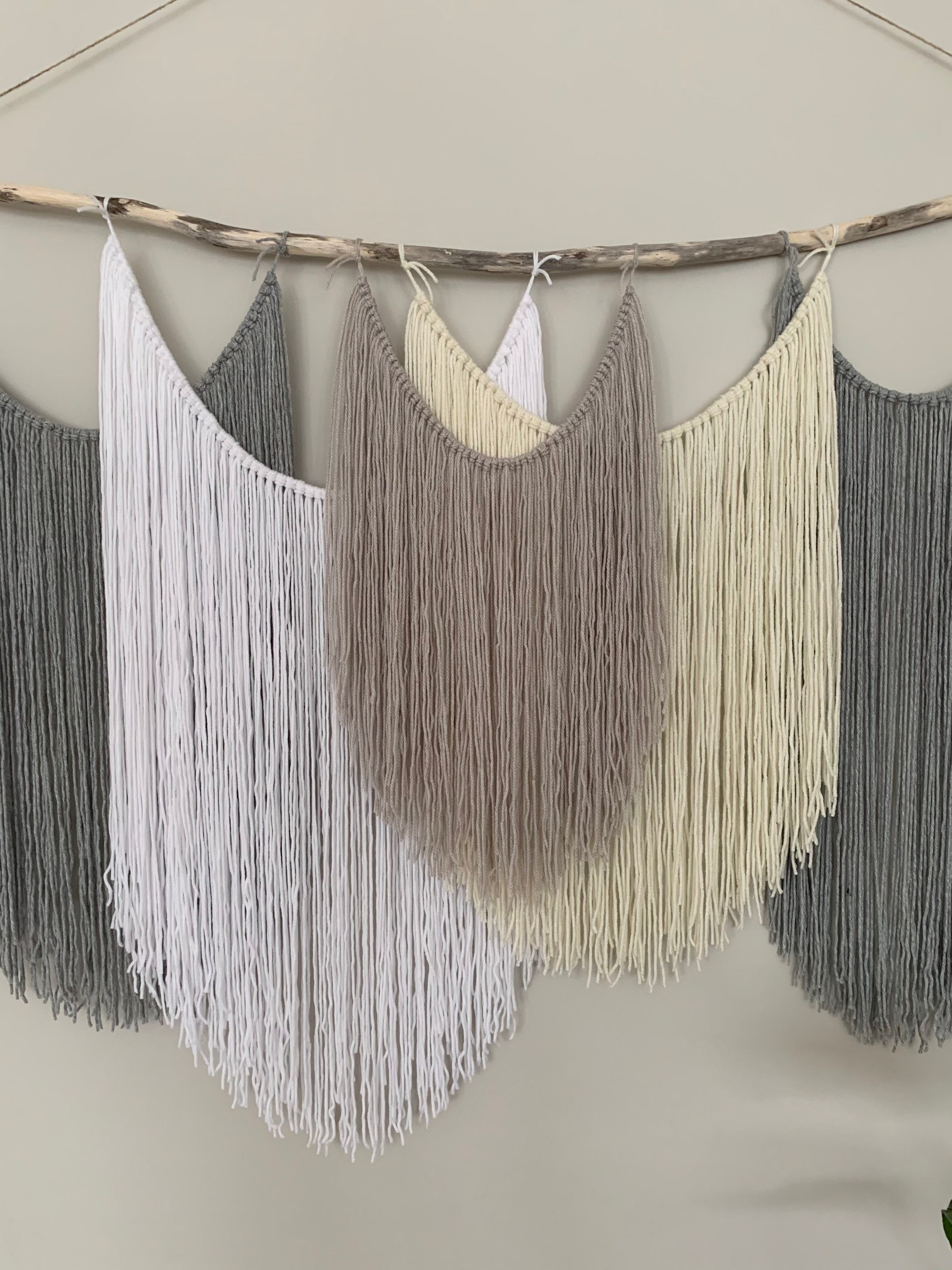 Extra Large Neutral Wall Hanging // Boho Wall Hanging // Panel Etsy