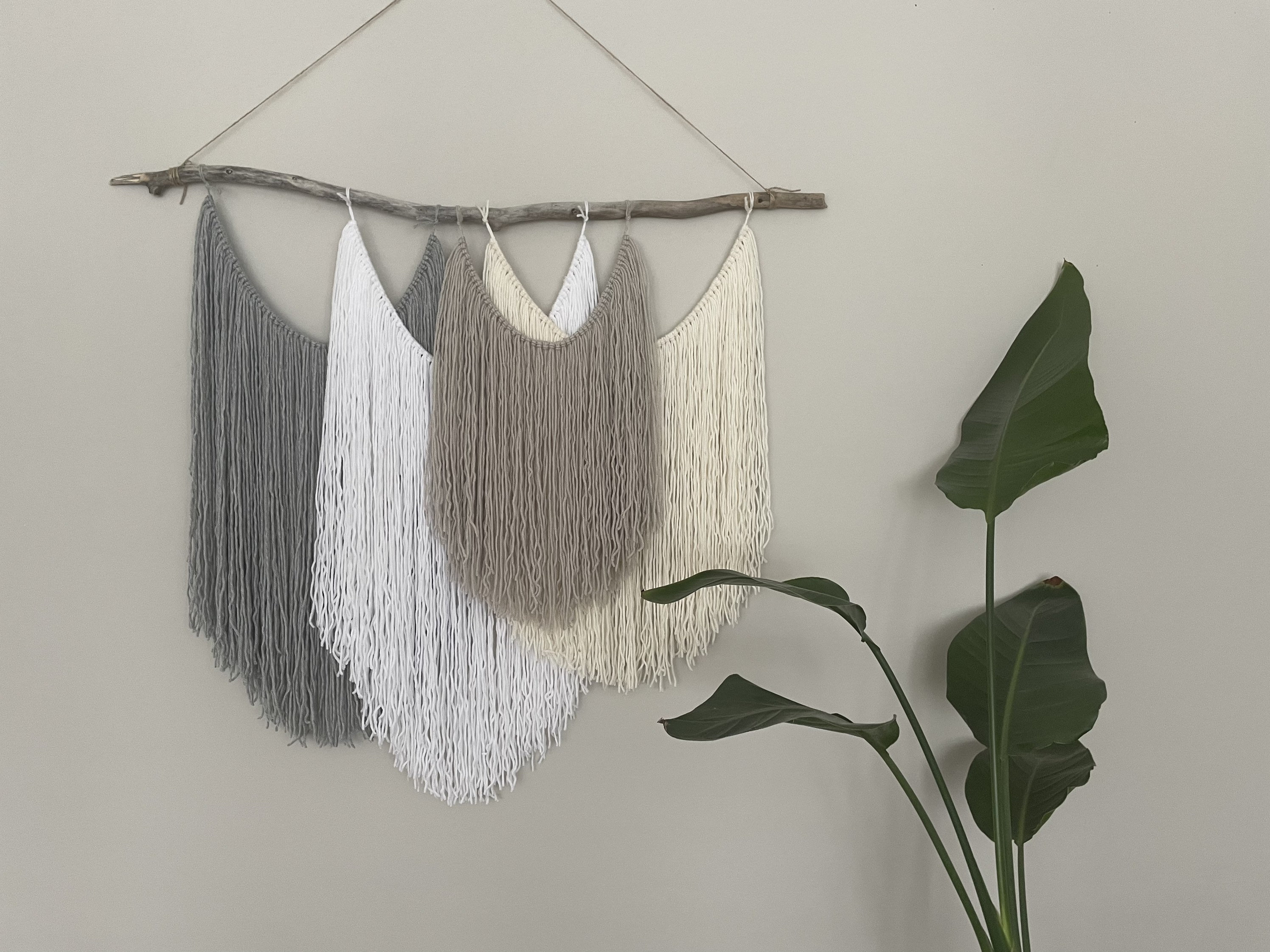 Extra Large Neutral Wall Hanging // Boho Wall Hanging // Panel Etsy
