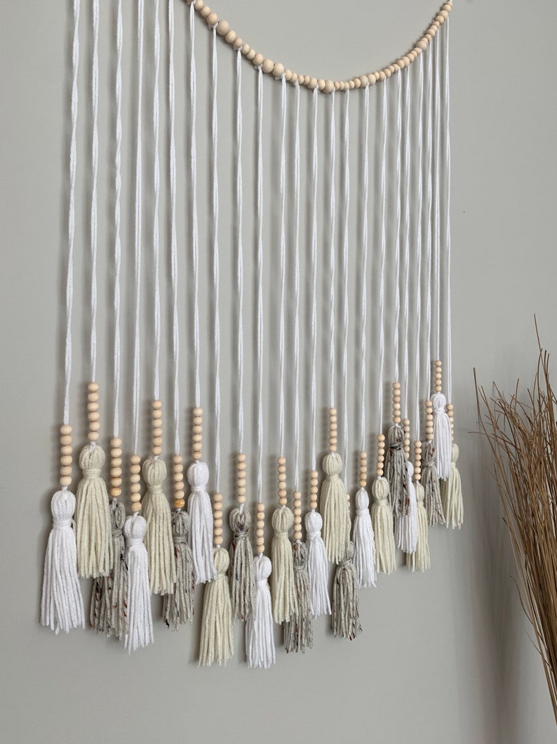 Tassel Wall Hanging // garland // beaded wall hanging // boho Etsy