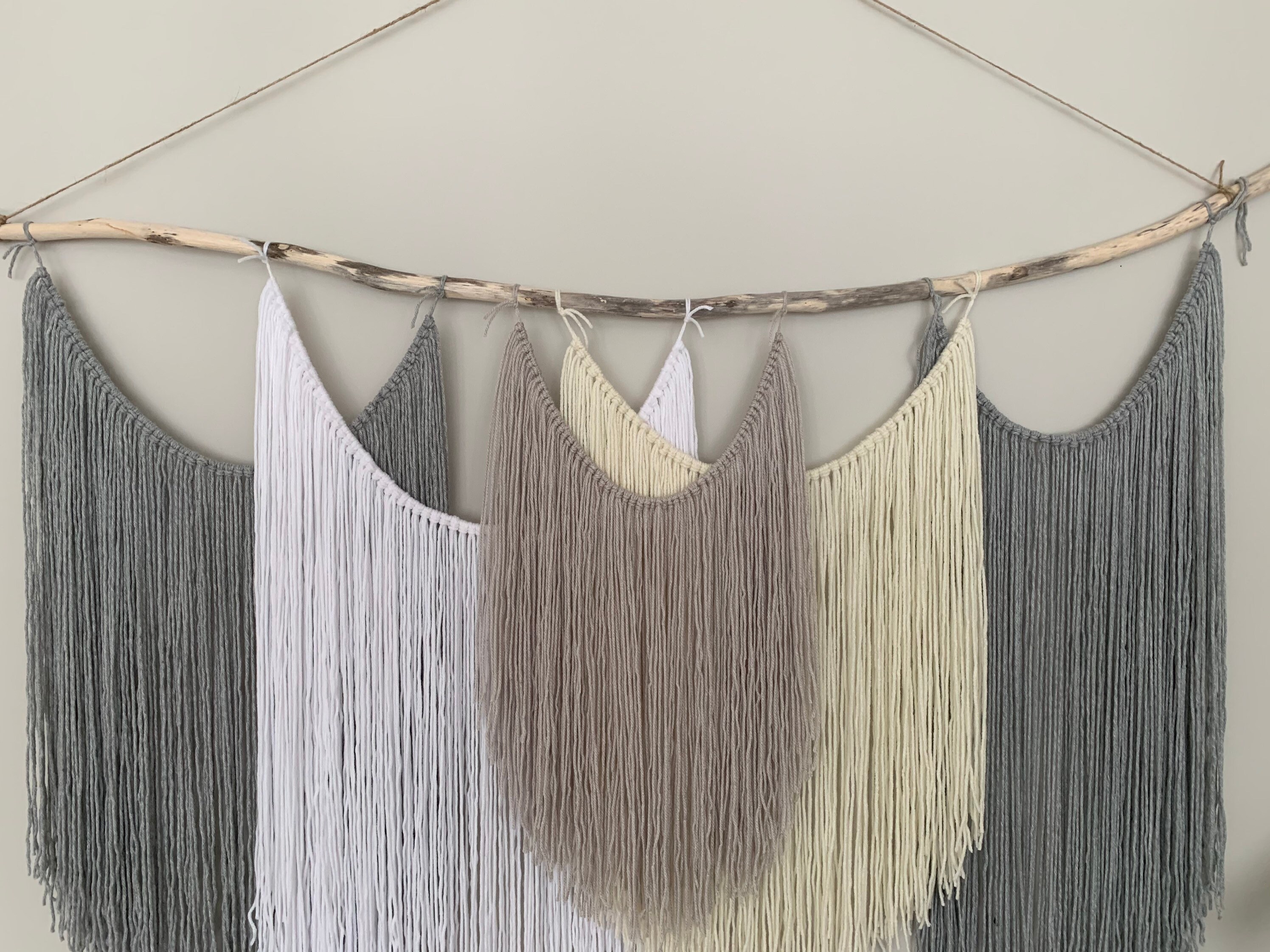 Extra Large Neutral Wall Hanging // Boho Wall Hanging // Panel Etsy