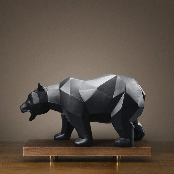 Moderne Börse Bär Skulptur Figur | Börse Geschenk | Trader Home Decor | Day Trader Geschenk | Geschenk für Sie | Krypto Trader Geschenk