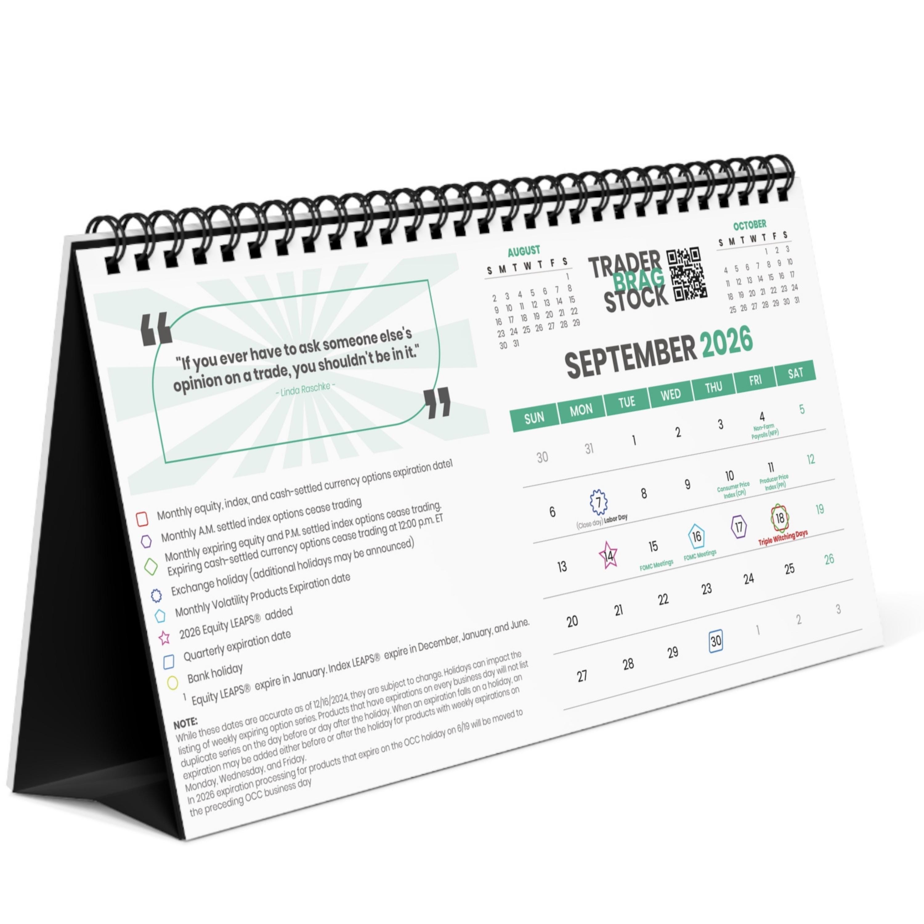 2026 Trader's Desk Calendar: Market Holidays, FOMC Dates, Economic ...