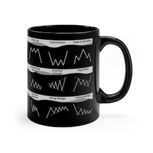 Chart Pattern Ceramic Mug: Stock Market Trader Gift