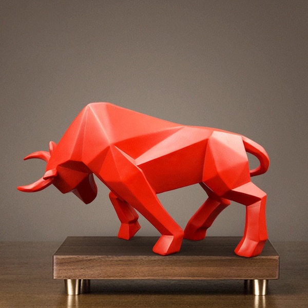 Moderne Börse Stier Skulptur Figur | Börse Geschenk | Trader Home Decor | Day Trader Geschenk | Geschenk für Sie | Krypto Trader Geschenk