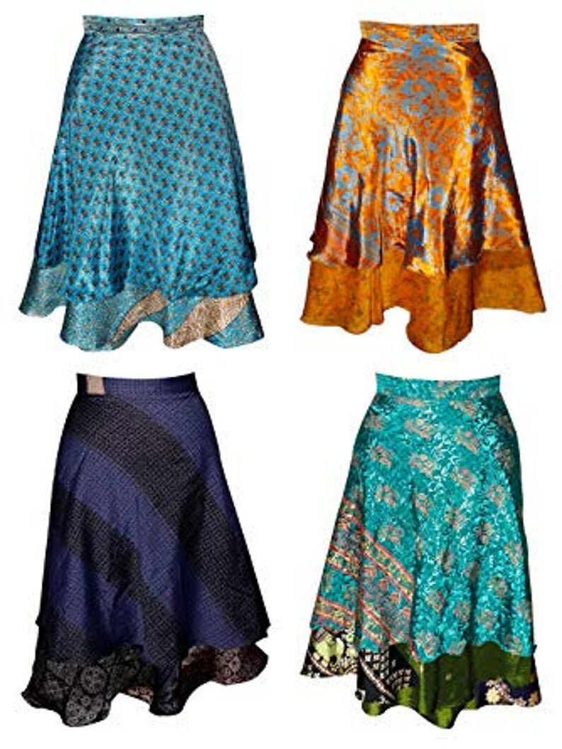 Lot Of Indian Vintage Silk Skirt Indian Silk Skirt fabric | Etsy