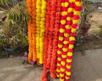 Marigold Decorative Garland Strings For Diwali Wedding Decor Indian wedding decoration Wall Decorative Garlands