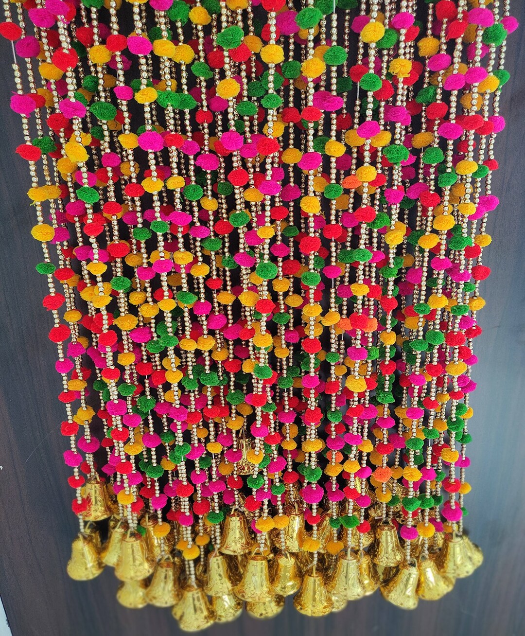 50 Pieces of Pom Pom Strings Torans Garland Lines Mix Flower Etsy
