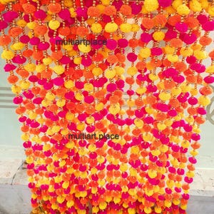 50 piezas ENVÍO GRATIS Decoración multicolor para fiesta de Navidad india, boda, decoración Mehndi, fondo, pompones, colgantes Gota.