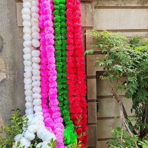 50 Pc SALE Deewali Marigold Flower Garland Strings for Diwali  Wedding Party Decoration Christmas ON Indian Mix Color Artificial Decorative