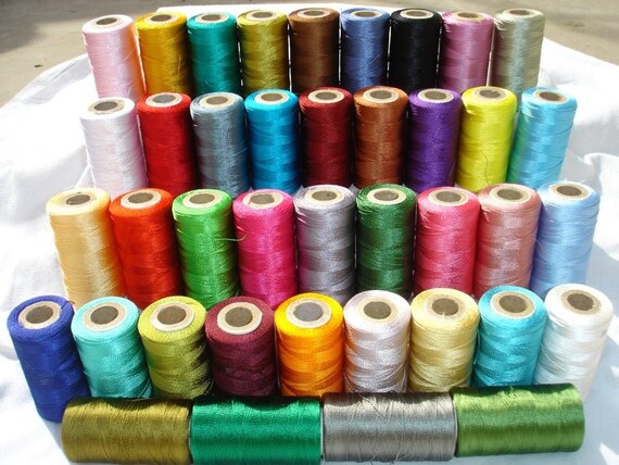 100% Silk Embroidery Thread 800 Yards Spool thread Line Choose