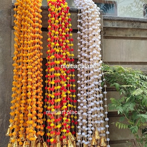 50 PC FREE SHIPPING Multicolor Indian  Wedding Christmas Party Decoration, Mehndi Decor, home decor Backdrop,Pom Pom, Gota Hangings pom pom