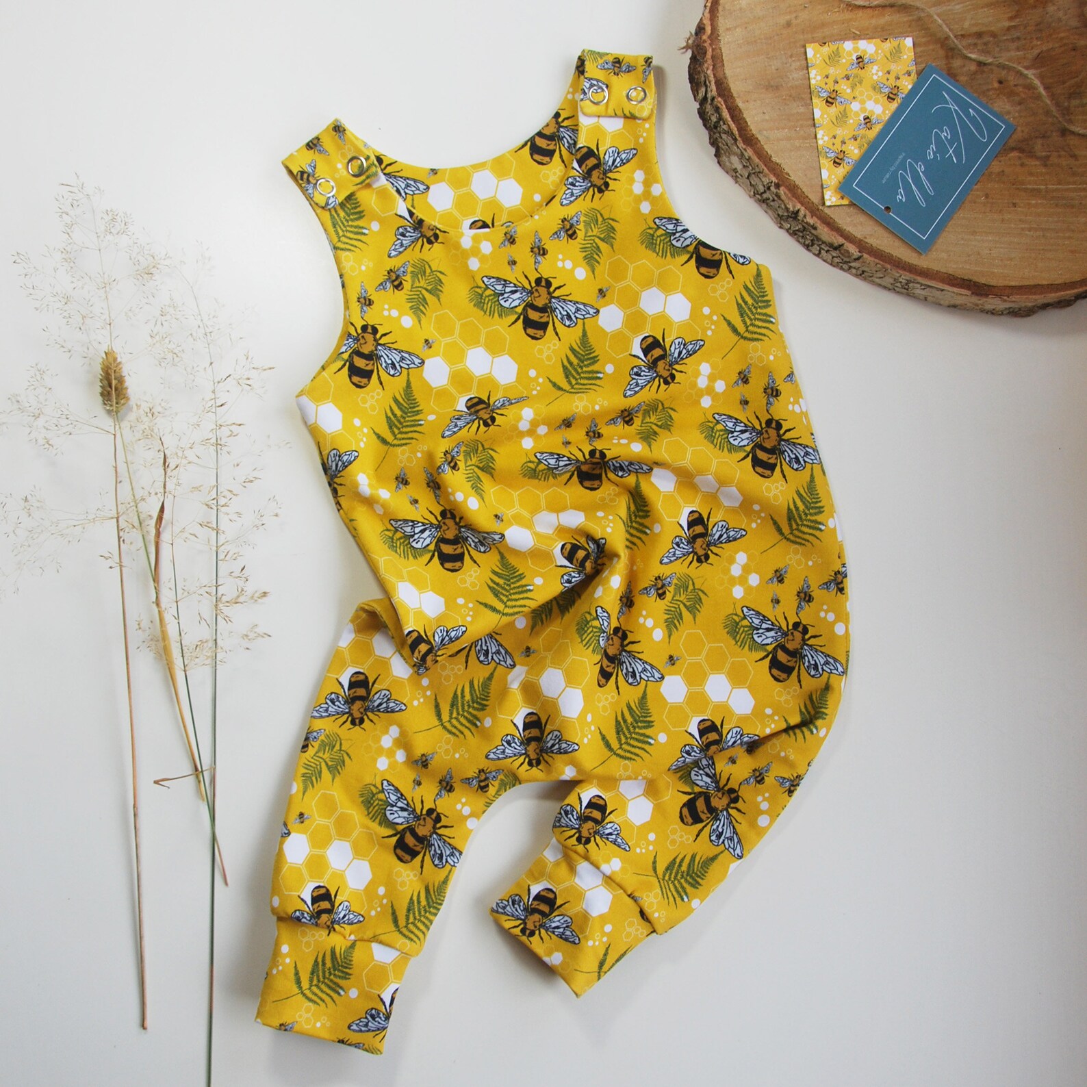 024m Organic Honey Bee Romper Baby Romper GOTS Organic Etsy