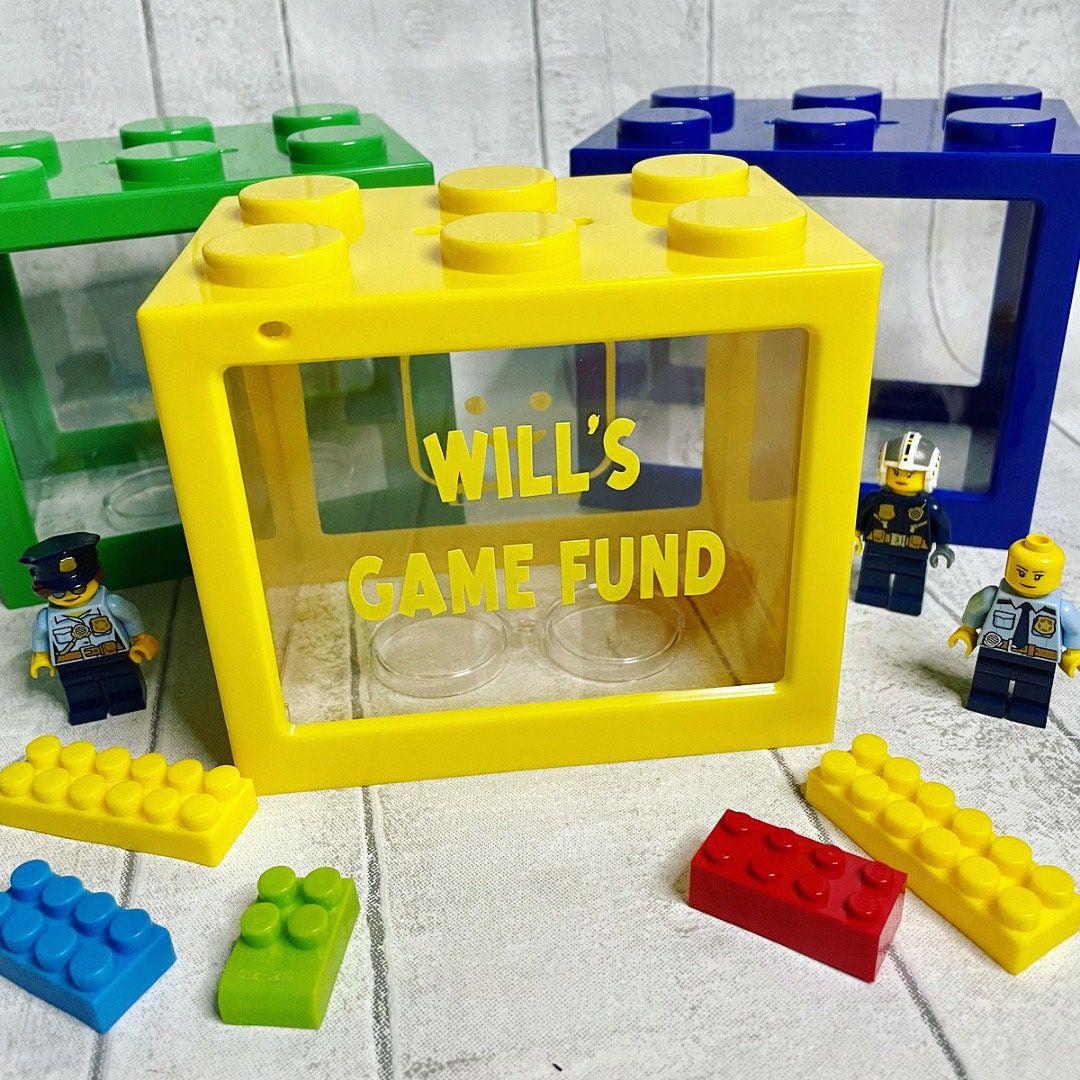 Personalised Lego Money Box / Money Box / Lego Piggy Bank Etsy UK
