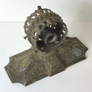 Antique Brass Plated Double Light Sconce | Vintage Lighting | Architectural Salvage